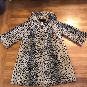 VINTAGE leopard dress coat!